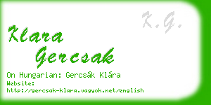 klara gercsak business card